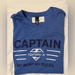 Men's Blue “My Boat My Rules” Graphic T-Shirt